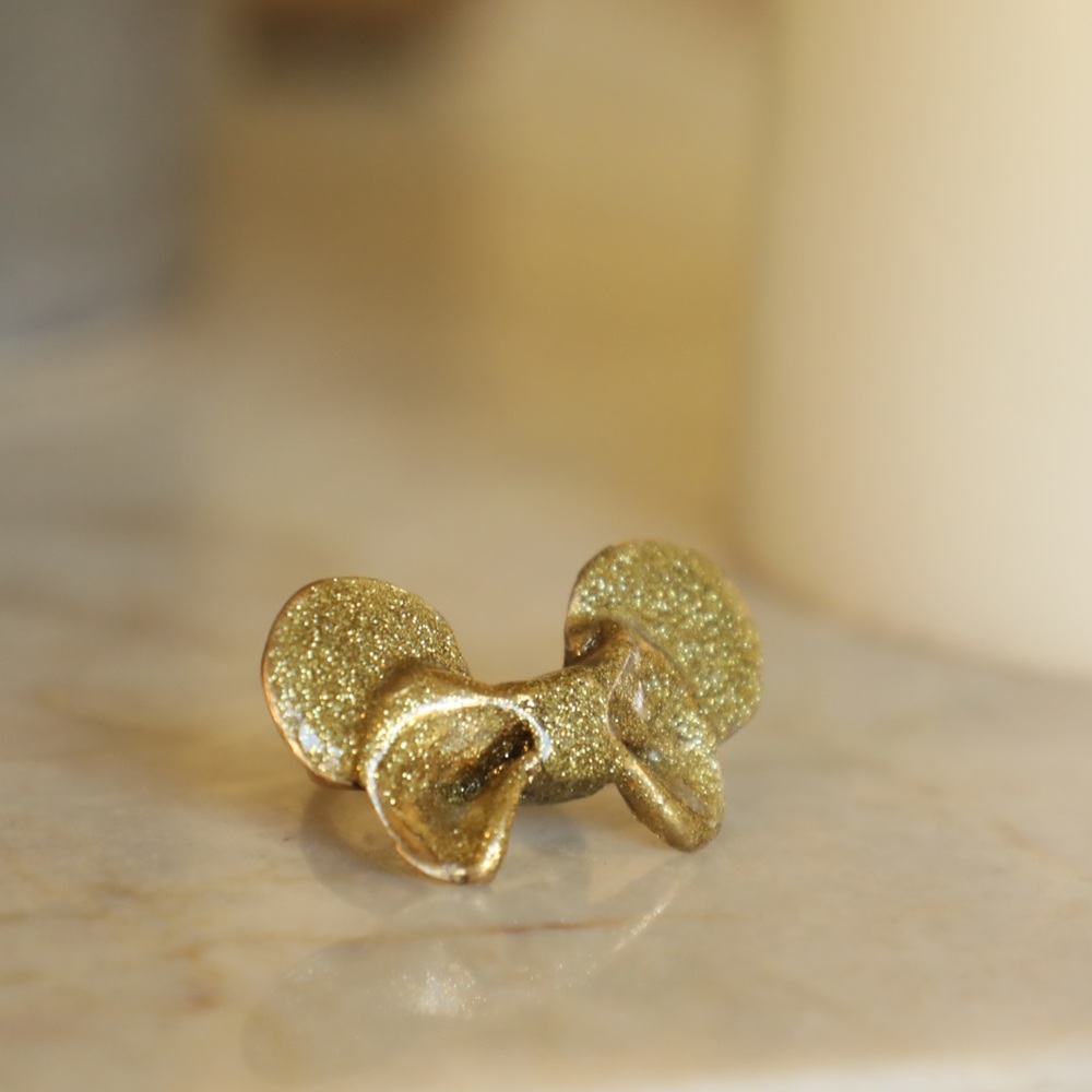 custom gold Minnie ears bow ring